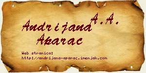 Andrijana Aparac vizit kartica